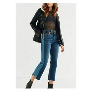 Urban Outfitters Kick Flare High Rise Two Toned Jeans 26 Blue